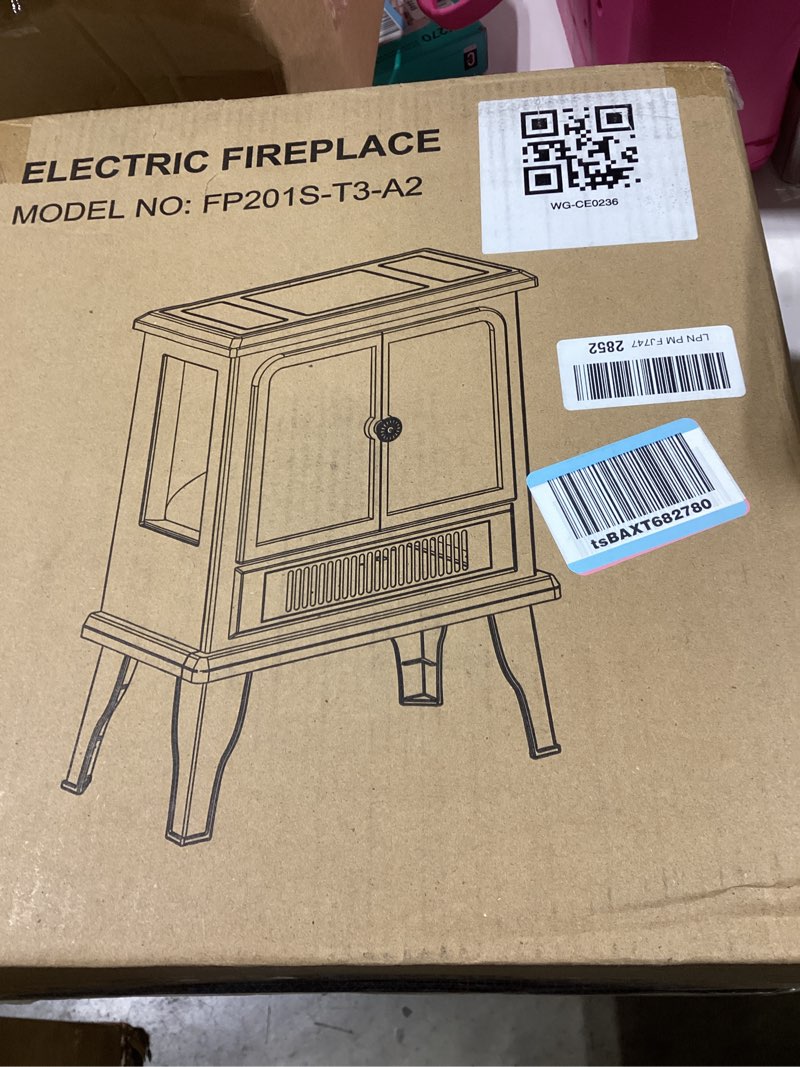 Condition photo showing New/Like New for Electric Fireplace Stove Heater - Fireplace Heaters for Indoor Use with Realistic Flame Effect, Freestanding Electric Stove Heater with Overheating Protection, 1500W, Adjustable Heating Classic Black