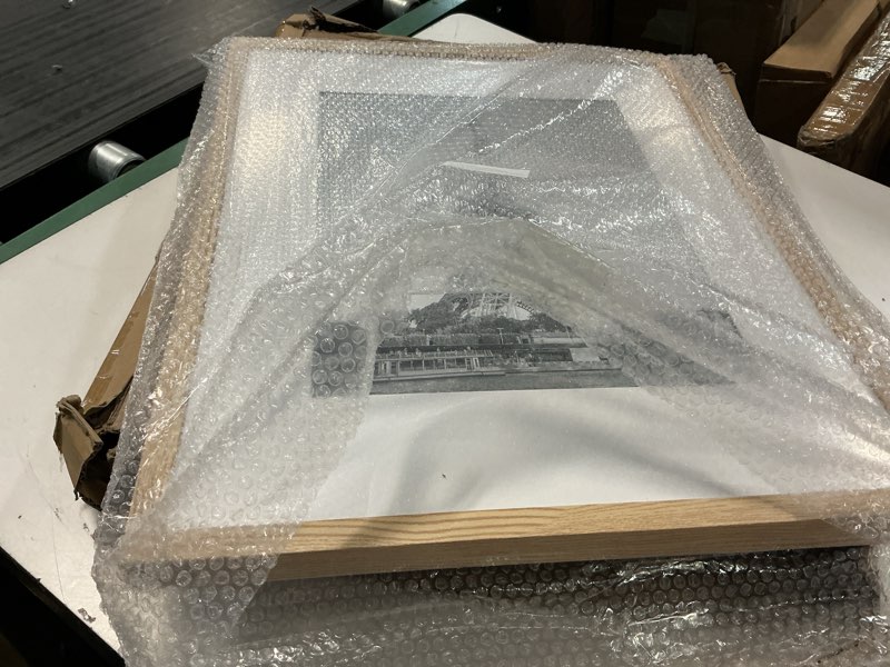Condition photo showing New/Like New for upsimples 16x20 picture frame 1piece, display pictures 11x14 with mat or 16 x 20 without, wall gallery poster frames, natural natural 16x20