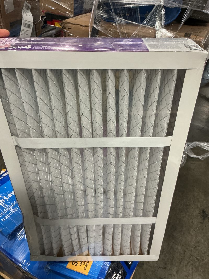 Condition photo showing Good Condition for filtrete 16-in w x 25-in l x 4-in merv 12 1550 mpr allergen, bacteria and virus electrostatic pleated air filter
