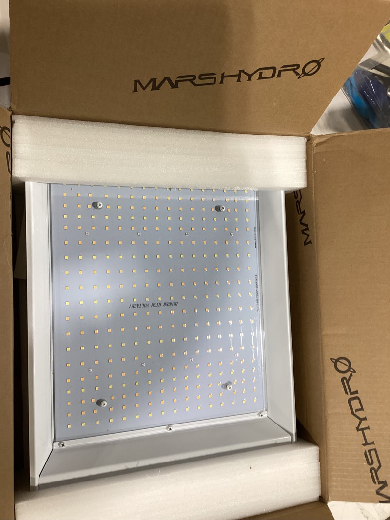 Condition photo showing As Is for mars hydro ts600 100w led grow light for beginners, new diodes layout full spectrum growing lamps for indoor plants hydroponic seed starting vegetables bloom in 2x2 grow tent 2x2 100w ts600