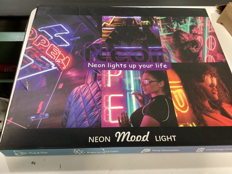 Condition photo showing New/Like New for Fishing Neon Sign Dimmable Fish LED Neon Light for Wall Decor USB Powered Light up signs Japanese Koi Design Quirky Ocean Decor for Coastal Kitchen Game Room Kids Gift Fishing Shop Fishing Lover Colorful-Go Fishing