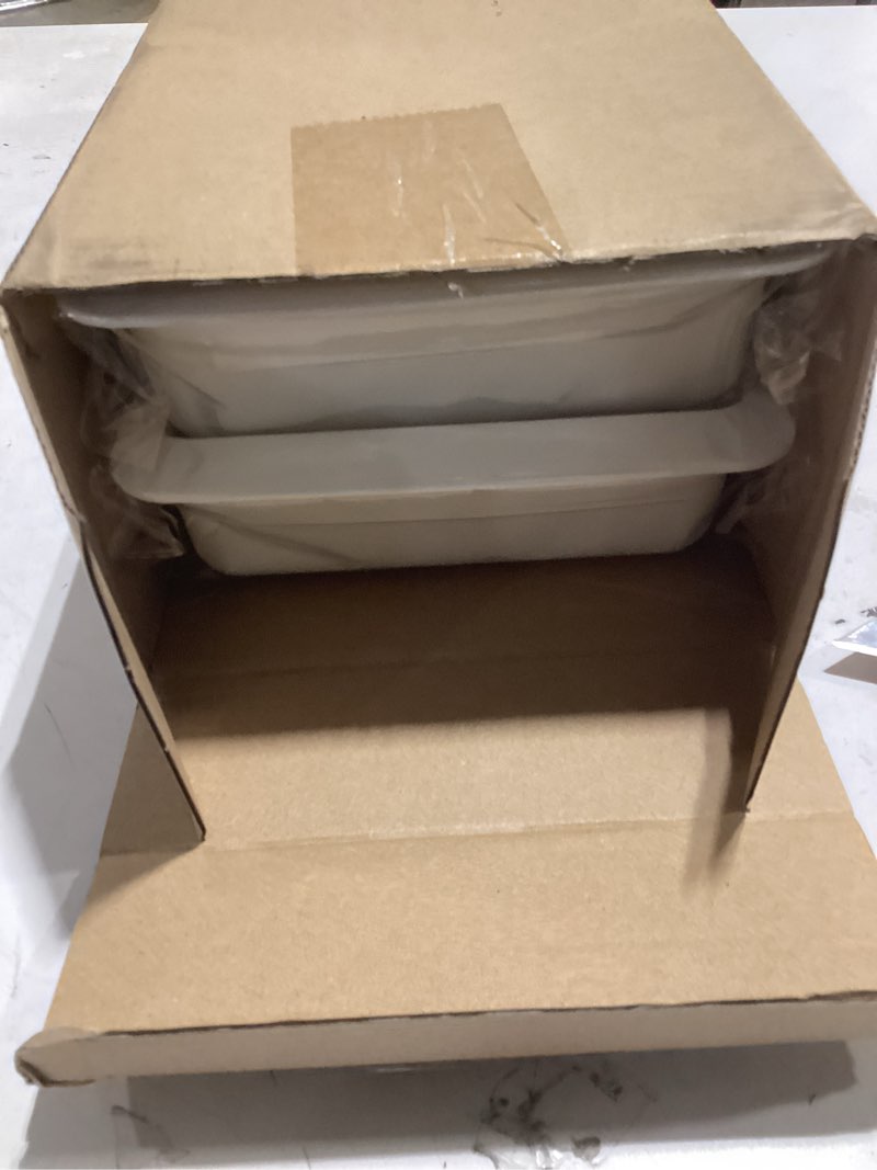 Condition photo showing Good Condition for 2 pack deep drawer organizer bins, sliding drawer organizer bin expandable and adjustable tray for kitchen utensils, bbq tools, towels, durable plastic sliding for easy storage(17.4-27.6")