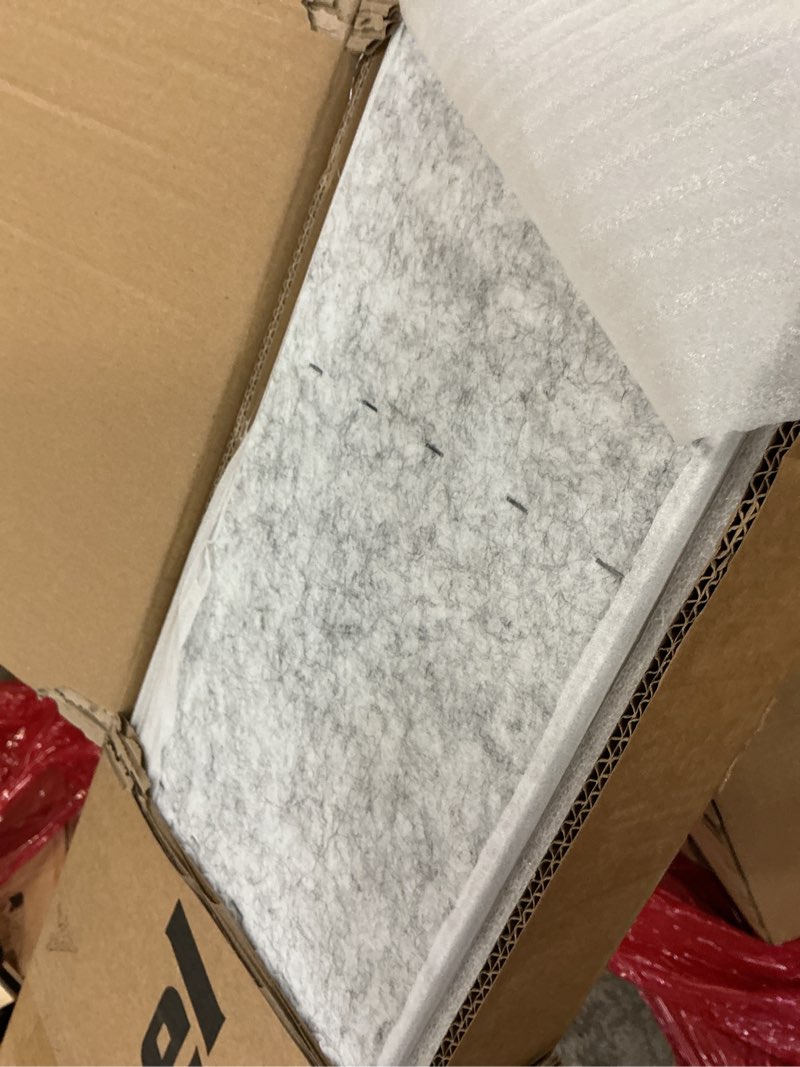 Condition photo showing New/Like New for Art3d 4-Piece Wood Slat Acoustic Panels for Stylish Decor and Noise Reduction, 3D Textured Panel for Ceiling and Wall, White Elm 4Pcs - 94.5 * 7.9 inch White Elm 4