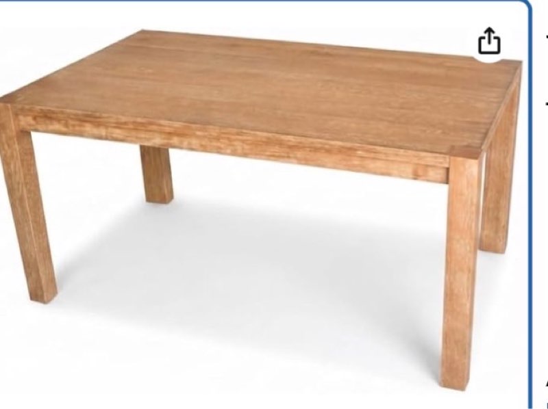 84”x36” Transitional Rectangular Wood Dining Table with 4 Straight Legs, Large Solid Farmhouse Style Kitchen Furniture for 6 People, Essential Home Dining Room Centerpiece, Antique Natural Oak\\\" Transitional Rectangular Wood Dining Table with 4 Straight Legs, Large Solid Farmhouse Style Kitchen Furniture for 6 People, Essential Home Dining Room Centerpiece, Antique Natural Oak
