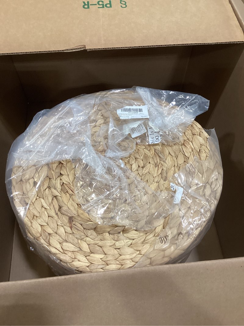 Condition photo showing Good Condition for tanlade 30 pcs 13.8 inches round placemats hand woven round woven placemats braided water hyacinth table mats for dinner charger plates rustic boho kitchen dining table decoration