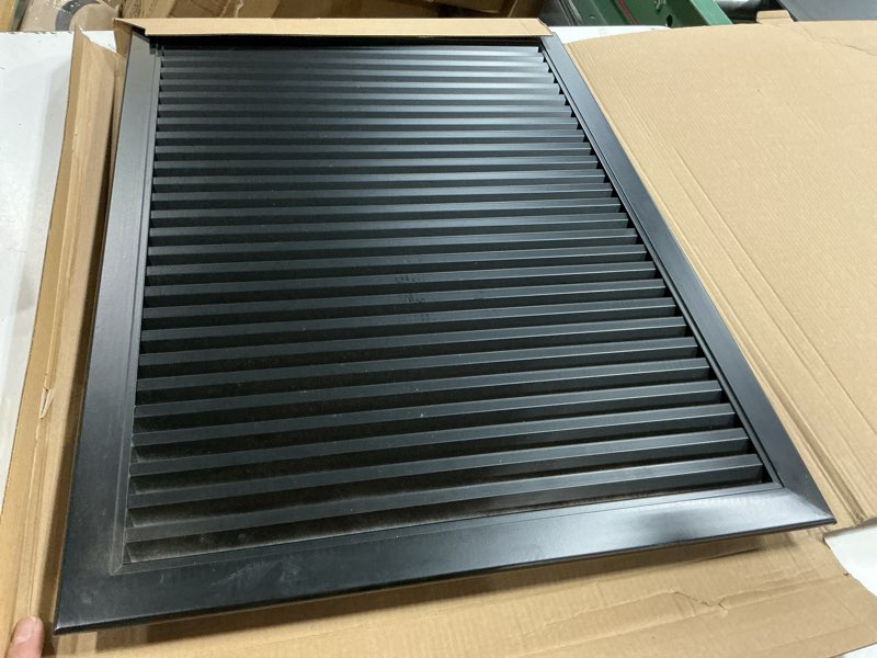 Condition photo showing Good Condition for 18" x 24" gable vent - premium aluminum, sturdy & stylish shed vents with screen, effectively removing heat- ideal for ventilation in houses [vent opening: 16" x 22"] 16" x 22" vent opening black