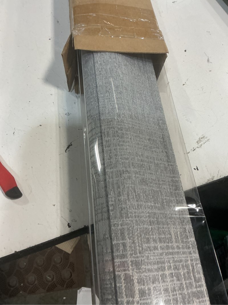 Condition photo showing Good Condition for cordless zebra blinds for windows - customizable light filtering & blackout zebra shades, dual layer light control window blinds, easy install zebra blind for home, grey, 32" w x 72" h grey 32"w x (36-72)h