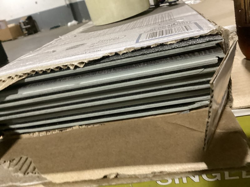 Condition photo showing As Is for bradbury hill wood 22 mil x 7.1 in. w x 48 in. l click lock waterproof luxury vinyl plank flooring (18.7 sqft/case)