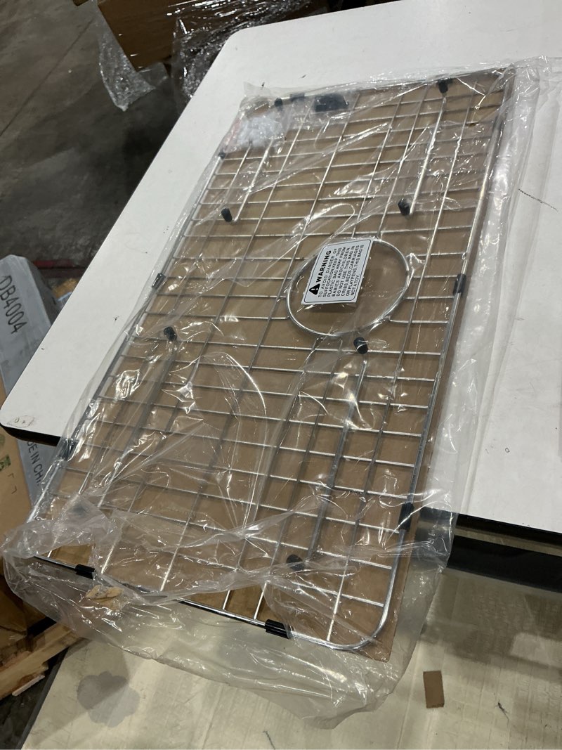 Condition photo showing Good Condition for ctxbg2814 sink rack for bottom of sink for specific elkay sink bowls 28-1/4" x 14-1/4" x 1-1/4" stainless steel bottom grid, kitchen sink grid,sink grid,sink protector,sink bottom grid