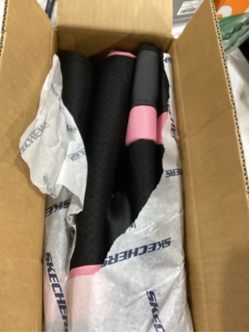 Condition photo showing New/Like New for skechers memory foam car seat covers, air cool mesh thick seat covers, car seat covers front seats airbag compatible, automotive comfort protection for most cars, vans,trucks, suvs,pink two front black/pink