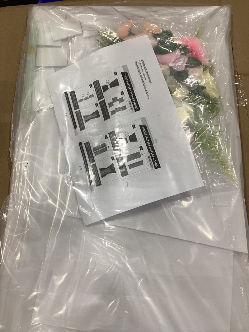 Condition photo showing Good Condition for 5ft Wildflower Cardboard Cutout Sets Wedding Decoration Scalloped Backdrop Standwith 24 Artificial Flowers DIY Back Drops Set Decor for Bridal Baby Shower Birthday Party