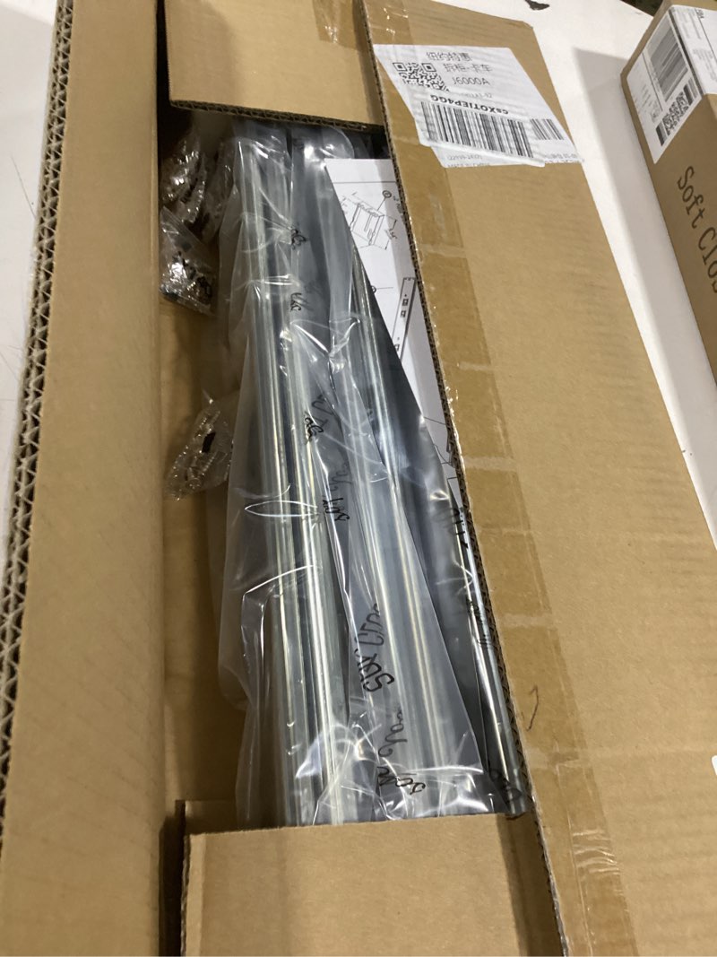 Condition photo showing Good Condition for ocg soft close drawer slides 22 inch (5 pairs), full extension ball bearing side mount drawer slides for cabinets with face frame, with rear mounting brackets 22 inch (5 pairs)+brackets