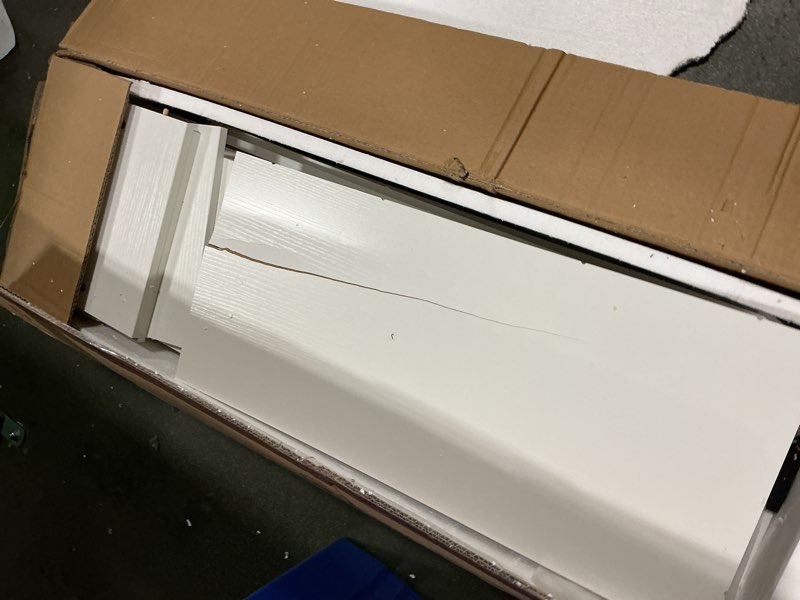 Condition photo showing As Is for ( similar) Over The Toilet Storage Cabinet, Over Toilet Bathroom Organizer with Barn Doors Above Toilet Storage Cabinet Spacesaver Rack Behind Toilet Bathroom Organizer (white )