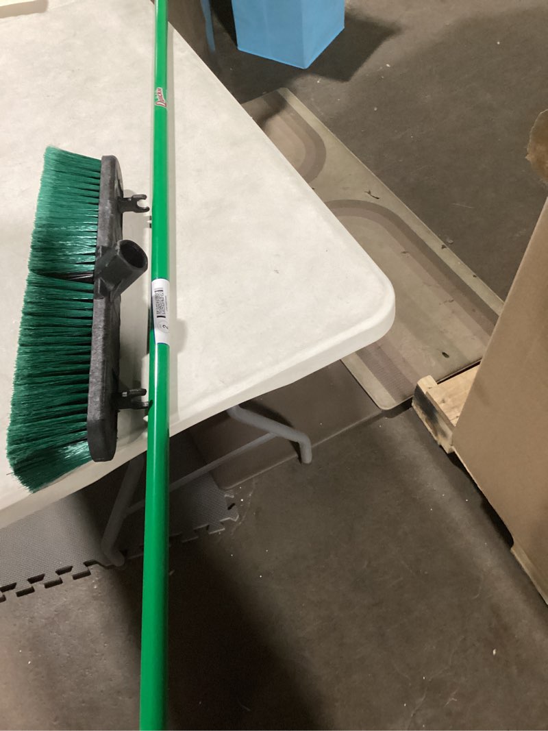 quickie bulldozer 628 18" multi-surface push broom with 60" handle