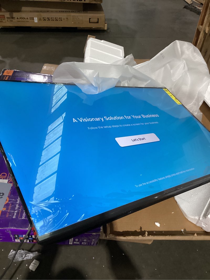 Condition photo showing As Is for Samsung 50” 4K BEFX-H Business Pro TV, UHD Resolution, SmartThings Pro, High Dynamic Range, Sleek Design, VXT Compatible, LH50BEFHLGFXGO