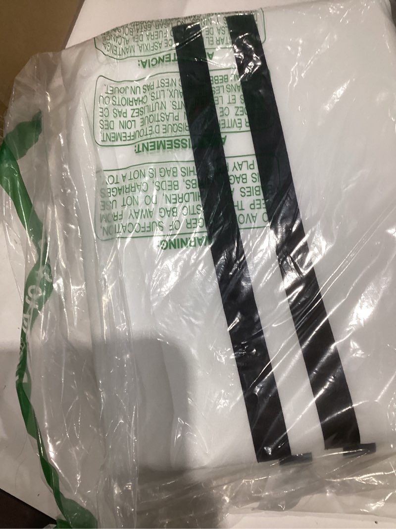 Condition photo showing New/Like New for river dream shower curtain with snap in liner,no hooks needed shower curtain for bathroom,hotel grade,machine washable,71" wx74 h, white and black stripe and magnets 71"w x 74"l (pack of 1) black stripe