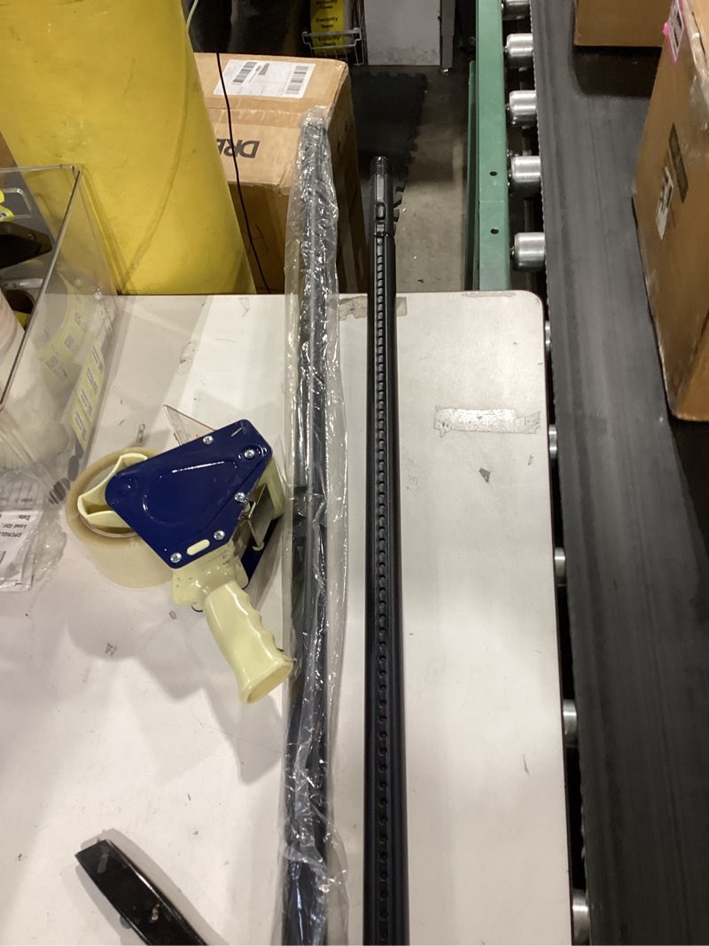 Condition photo showing Good Condition for black tension curtain rods for windows 41-146 inches heavy duty tension rod adjustable curtain rods no drilling for bathroom living room outdoor patio hold up blackout curtains and non slip 41-146in black-1 pack