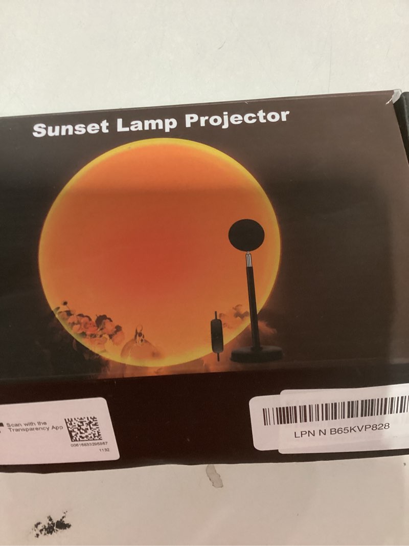 Condition photo showing New/Like New for Sunset Lamp Projector with APP Control, Remote Control and Button Switch, Multicolor Changing LED Projection Lamp 360 Degree Rotation Sunlight for Bedroom/Photography/Party/Tiktok Live/Room Decor Remote & APP