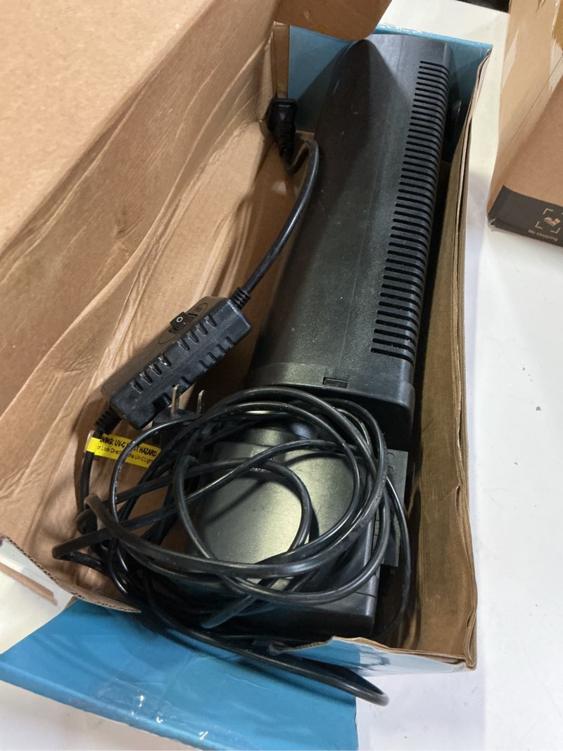 Condition photo showing As Is for aquarium filter for 100-500 gallon tank, u-v fish tank green clean machine submersible powerful pump canister filter 600gph for pond turtle tank saltwater freshwater crystal clear green killing jup-04 (for 100-500 gallon tank) powerful