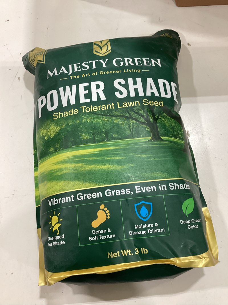 Condition photo showing New/Like New for  3-pound bag of majesty green power shade lawn seed