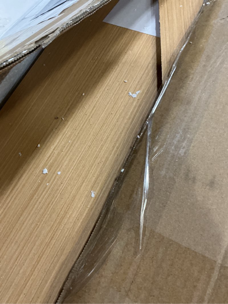 Condition photo showing As Is for 4 Pcs Wire Rack Covers for Pantry, 24×12×2in Preventing Leakage of Items Shelf Liner, 0.3 Inch Thick PVC Wire Rack for Shelves Kitchen Closet Shelving Original Wood 24×12×2in