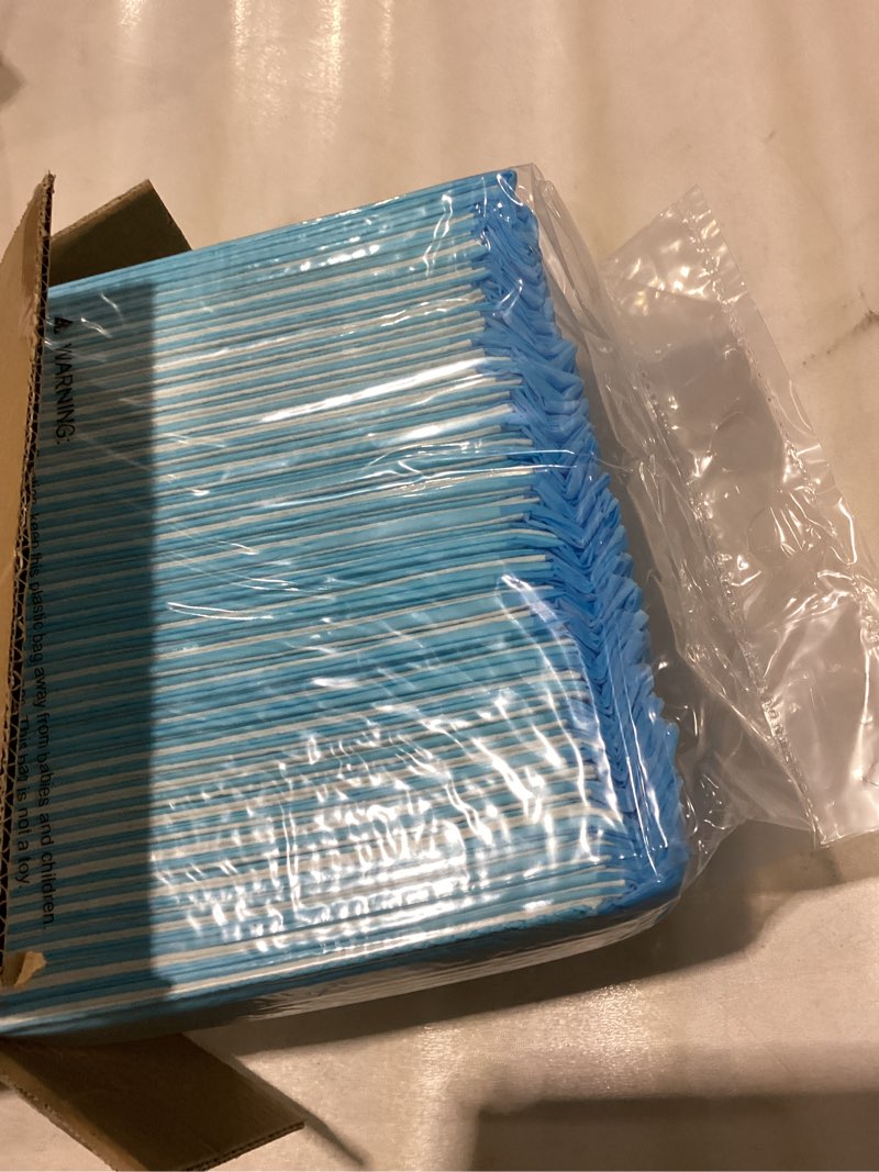 Condition photo showing Good Condition for fluffydream super absorbent waterproof dog and puppy pet training pad, housebreaking pet pad,blue (17.6"x23.6" (50pcs)) 17.6"x23.6"(50pcs)