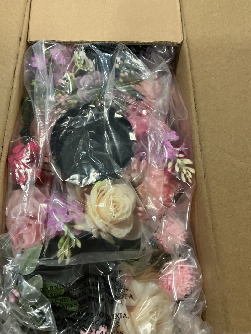 Condition photo showing New/Like New for candle holder centerpiece for table artificial peonies flowers,rose flowers and morning glory for wedding party table centerpieces mixed flowers floral arrangement home kitchen decor
