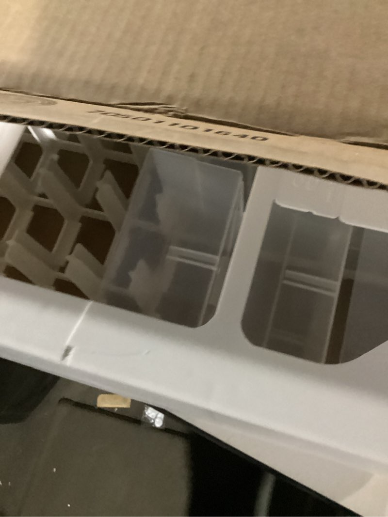 Condition photo showing As Is for Akro-Mils 44-Drawer Plastic Drawer Storage Cabinet for Garage Organization, Bead Organizer, Building Bricks Storage, Teacher Toolbox, Makeup Organizer, 20" W x 6" D x 16" H, 10144 White White 44 Drawer 1 pack