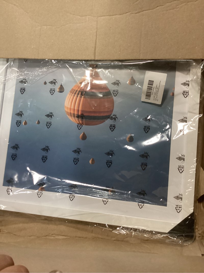 Condition photo showing Good Condition for 16x20 Picture Frame White with 14x18 Mat for 40 x 50cm Diamond Art Painting, Display Photo 14x18 with Mat or 16 x 20 Without Mat, Wall Hanging Large Frame with Plexiglass, White White 1