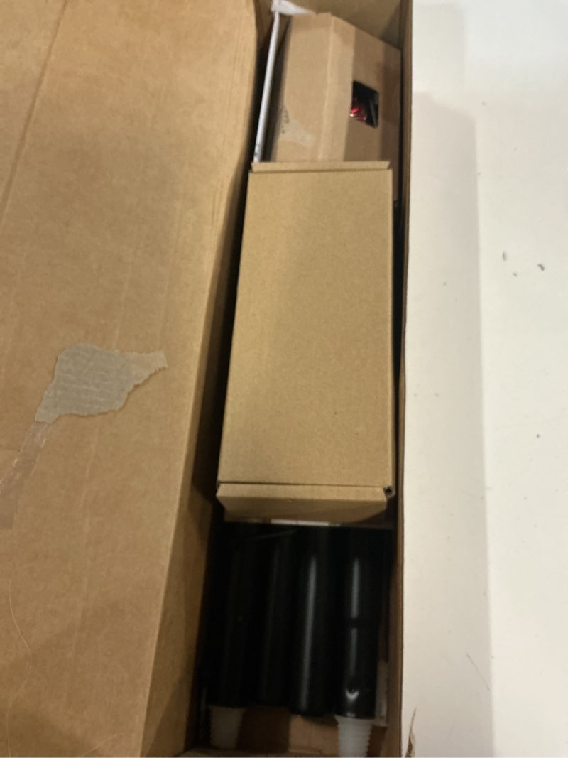 Condition photo showing New/Like New for black curtain rod 32 to 58 inch (2.6-4.8 ft), usfook 7/8 curtain rods for windows 20 to 54 inch, telescoping splicing drapery rods with twisted cage finials 32-58" black