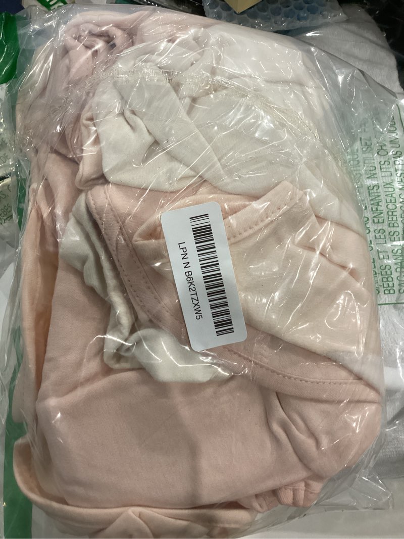 Condition photo showing Good Condition for 3-Pack Organic Baby Swaddle Sleep Sacks - Swaddles for Newborns, Infant 3-6 Months, Baby Girls, Boys, Soft & Snug Newborn Sleep Sack, Nursery Swaddling Blankets (Angelic, L) Large (3-6 months) Angelic