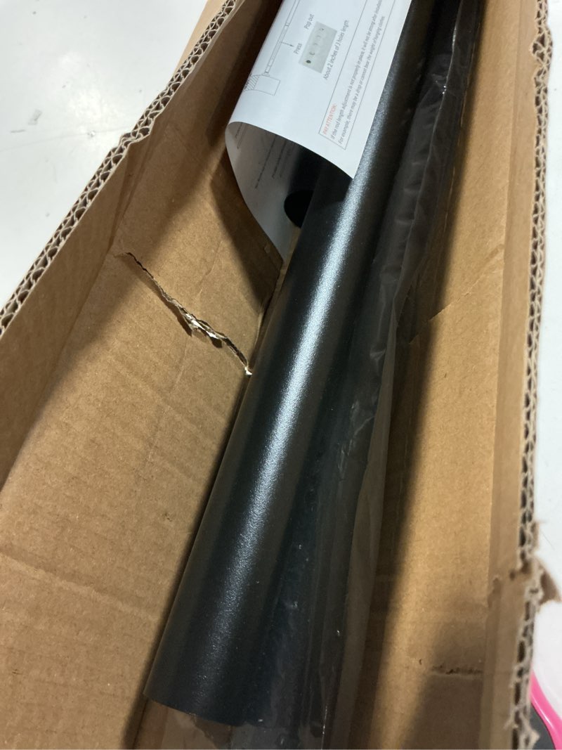 Condition photo showing Good Condition for tension curtain rod 43-104 inches extra long black heavy duty tension rods adjustable curtain rod no drilling spring loaded tension rod for windows patio hold up blackout curtains and non slip 43 to 104 inches black
