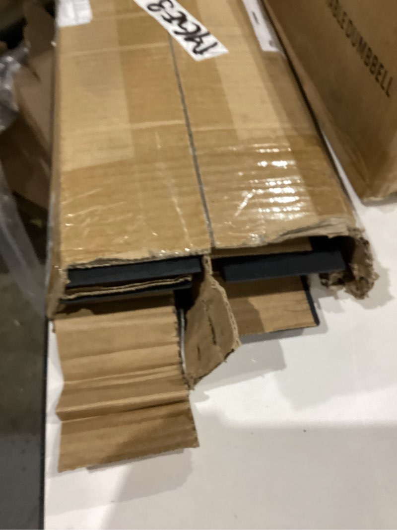 Condition photo showing As Is for Inch Stainless Steel Flat Plate Straight Bracket Flat Metal Brace Bracket,Metal Brackets Mending Repair Plate Brace with Screws for Wood Straight Brace (Black)\nBrand: Rierdge