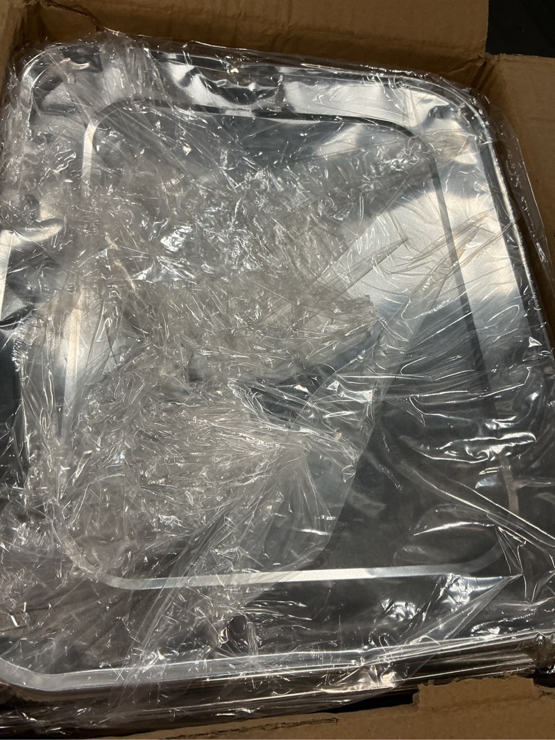 Condition photo showing Good Condition for alpha living 6 pack - disposable chafing dish buffet set, half size pans, welded body food warmers for parties, fuel cans complete set, warming trays complete kit (with racks)