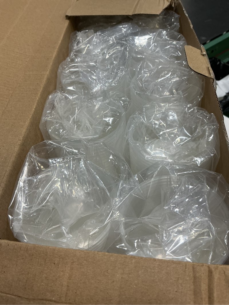 Condition photo showing New/Like New for 1000 pack 9 oz clear plastic cups, small plastic cup bulk, clear disposable cocktail cup, cold party drinking cups for picnics, ceremonies, events 9oz 1000
