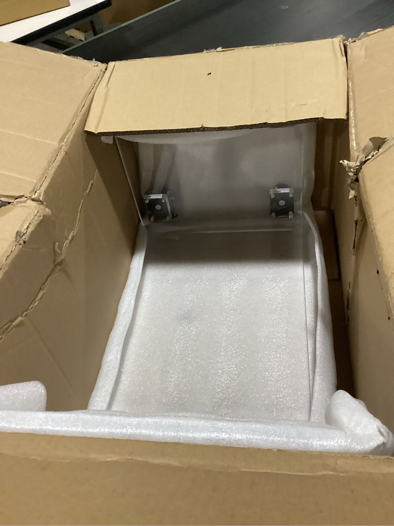 Condition photo showing Good Condition for acrylic clear movable end table -26" h c-shaped modern rolling bedside/sofa side table, ideal for bedroom and living room as a snack table