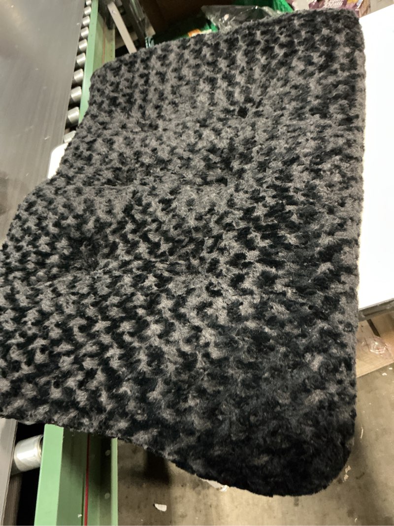 Condition photo showing As Is for Black POOCH PEN 23"L x16"Wx2"H Plush Rectangular Pet Bed/Crate Mattress;Cat/Dog