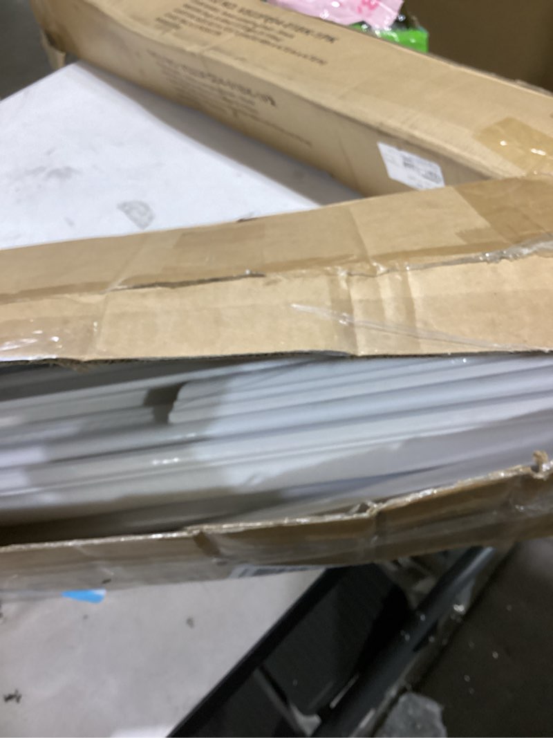 Condition photo showing As Is for birdeco peel and stick wall molding kit, pre-cut paintable trim moulding, self adhesive premade wainscoting panels for accent wall, peel and stick wall panels interior decor for living room bedroom