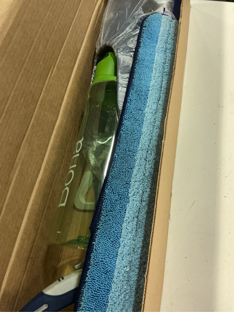 Condition photo showing As Is for bona multi-surface floor premium spray mop - includes multi-surface floor cleaner concentrate and machine washable microfiber cleaning pad - for stone, tile, laminate and vinyl lvt/lvp floors multi-surface - concentrate