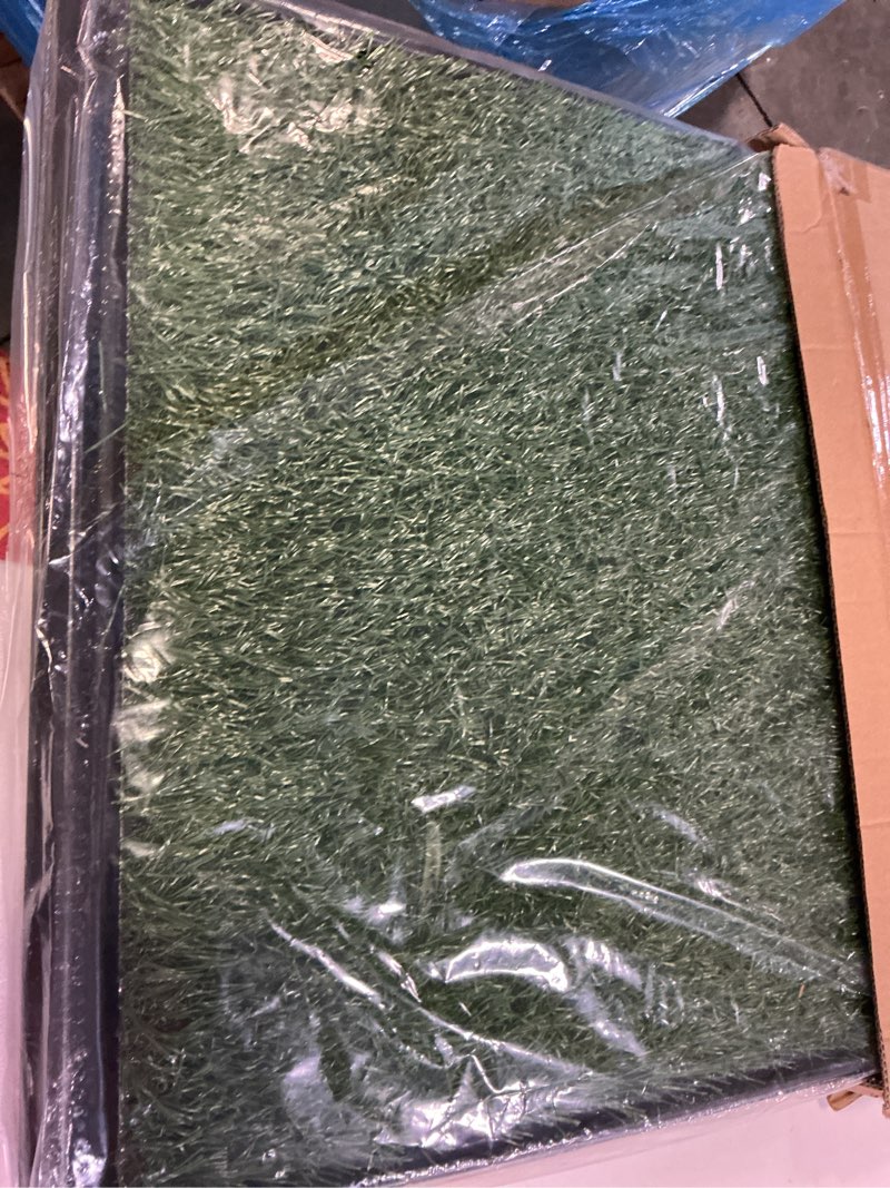 Condition photo showing Good Condition for artificial grass puppy pee pad for dogs and small pets - 20x30 inch, reusable 3-layer turf pads for dogs with tray - indoor and outdoor fake grass potty pet supplies by petmaker