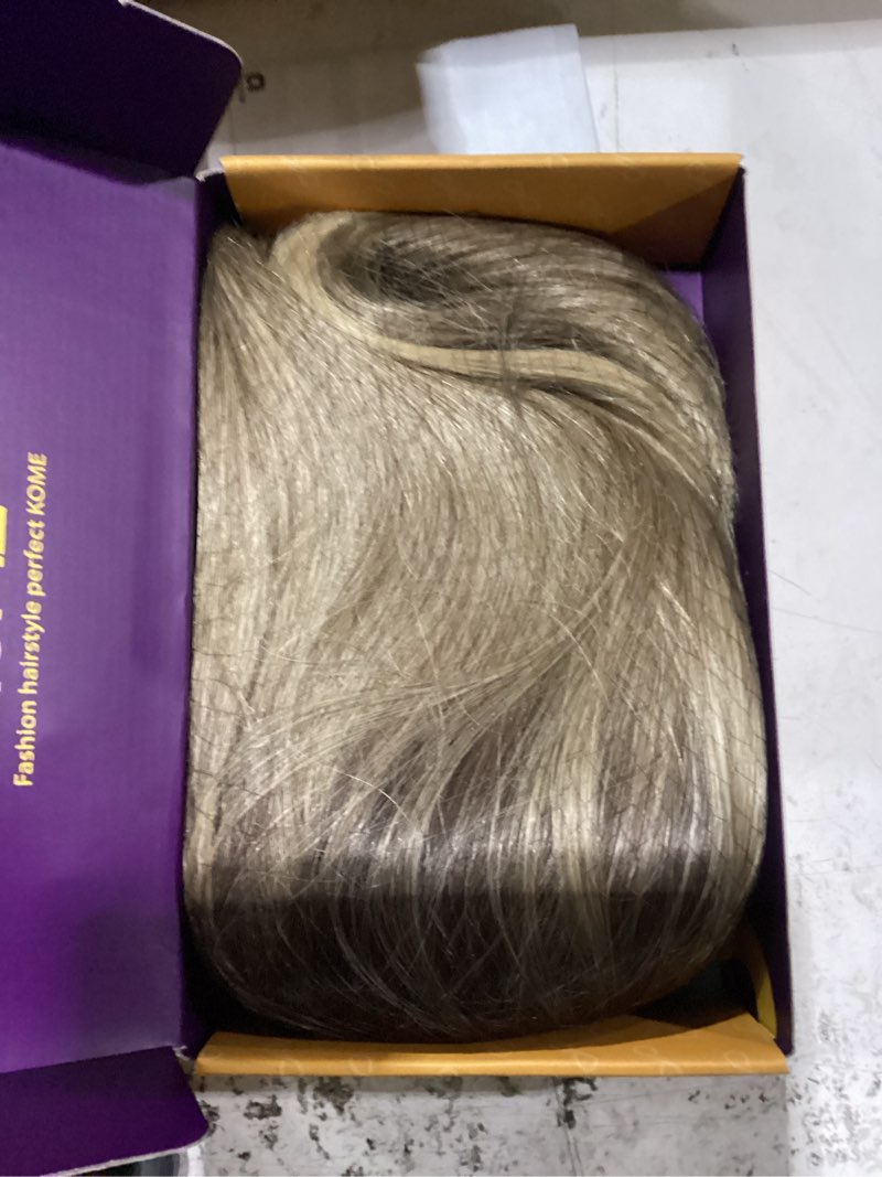 Condition photo showing New/Like New for kome ash blonde synthetic lace front wig, 13x6 long straight layered glueless wigs for women daily use 22in(#tt6/1603) ash blonde#tt6/1603