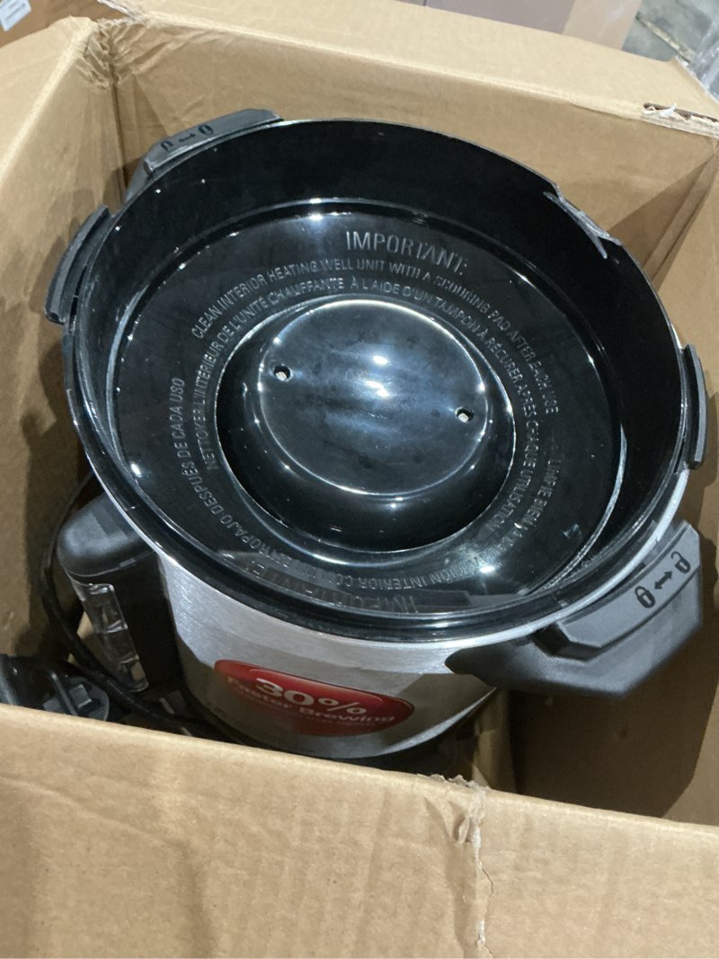 Condition photo showing As Is for hamilton beach 45 cup fast brew coffee urn and hot beverage dispenser, 40521