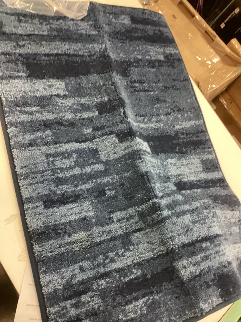 Condition photo showing Good Condition for JSEI Dirt Trapper Door Mat 24"x36", Non-Slip Doormats Washable Entryway Mat, Welcome Floor Mat Absorbent Low Profile Dog Door Mats for Front Back Door, Wet Shoes & Paws, Blue 24'' x 36'' Blue