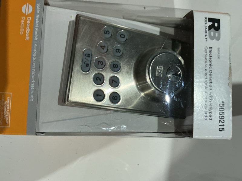 Condition photo showing As Is for reliabilt bragg electronic deadbolt