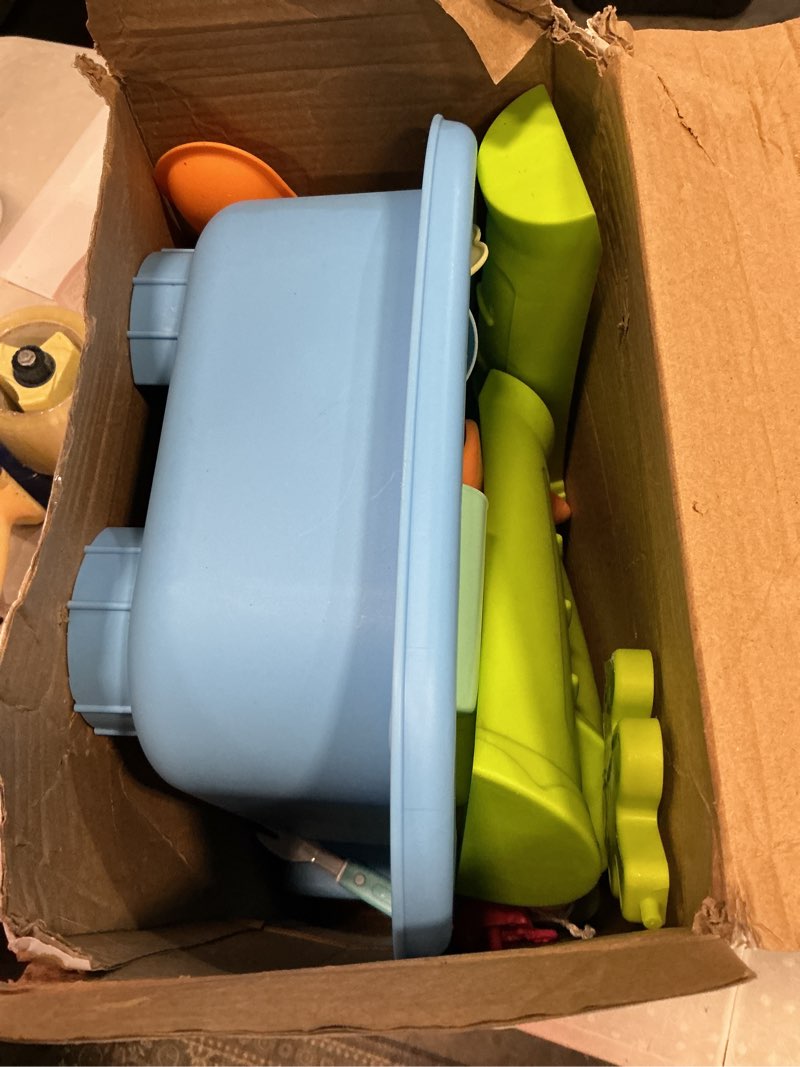 Condition photo showing Good Condition for 2026 upgraded water table for toddlers 3+, water table for kids ages 4-8 with pump, play sink with running water, kitchen sink for toddlers, fishing game and outside sensory toys (blue)