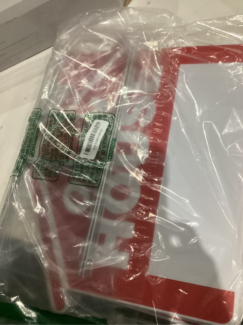 Condition photo showing Good Condition for 7 Pcs Open House Signs for Real Estate,18 x 14 Inch Double-Sided Yard Signs with Metal H Stakes,Open House Real Estate Sign Heavy Duty Directional Arrows Signs for Real Estate Agent Supplies?Red?