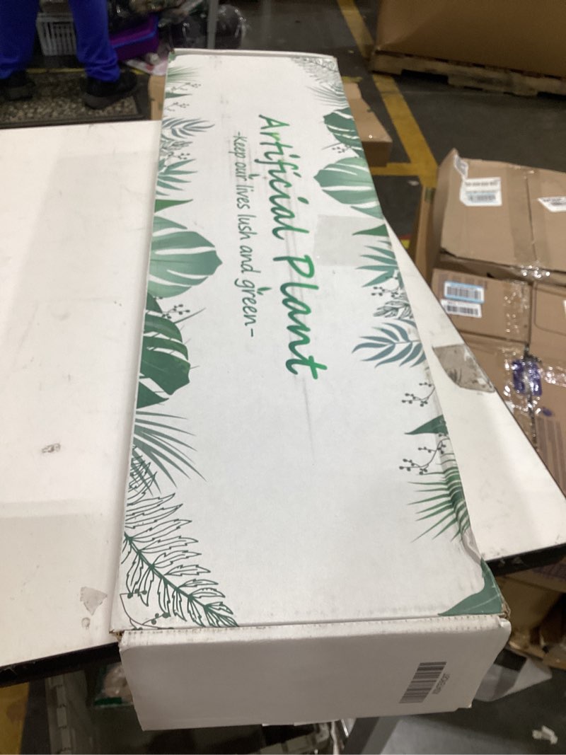 Condition photo showing New/Like New for 42” artificial boston fern bush plant, 2 faux ferns for outdoors large, fake ferns realistic artificial plants with 65 fronds for garden porch patio home office living room decor green green 42''