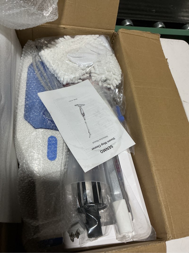 Condition photo showing Good Condition for SENMO Steam Mop, 14-in-1 Detachable Steam Cleaner for Home and Floor, 1300W 228°F Deep Cleaning MultiPurpose Floor Steamer with 14 Attachments for Hardwood Floors, Tile, Grout, Furniture, Carpet, Wall White