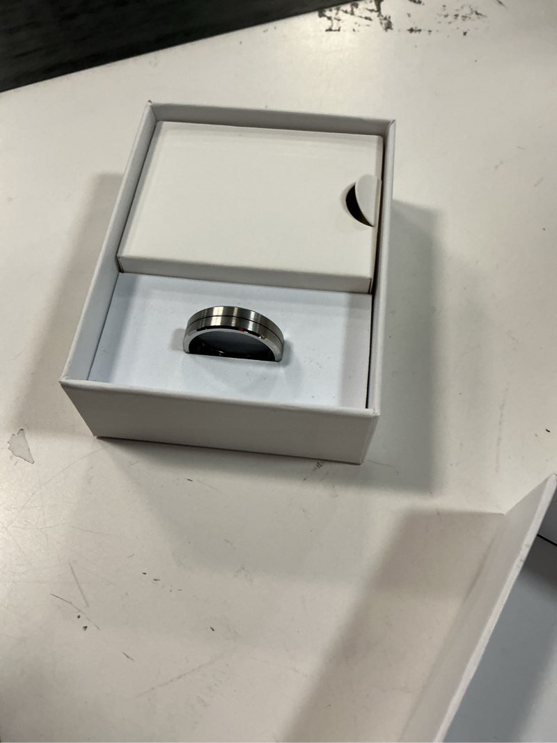 Condition photo showing Good Condition for smart ring with exclusive app?no subscription fee? & bluetooth 5.1, magnetic charging 18mah battery, 24/7 fitness & health monitor (heart rate, blood oxygen, sleep tracking) (silver, 10#) silver 10#