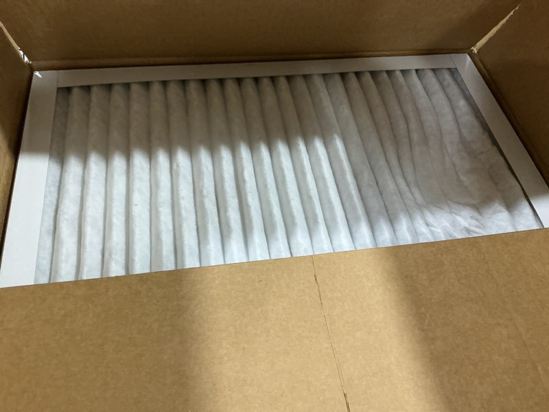 Condition photo showing Good Condition for amazon basics 20x20x1 air filter 6-pack, merv 11 ac furnace filters, dust, pet, allergy control, electrostatic (actual size: 19.75 x 19.75 x .75) 20x20x1 merv 11